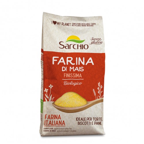 Sarchio Organic GF Very Fine Corn Flour 500g