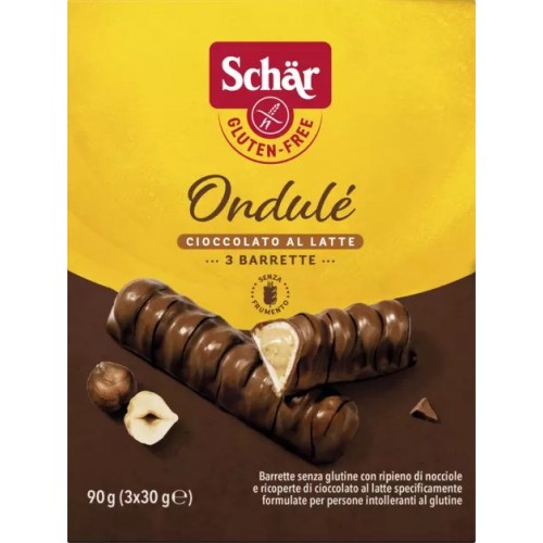 [8008698026281] Schar Qndule Milk Chocolate Stuffed with Hazelnut Cream 90g