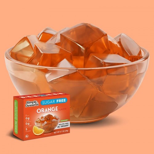 Simply Desserts GF Sugar-Free Orange Plant Based Jel Dessert 20g