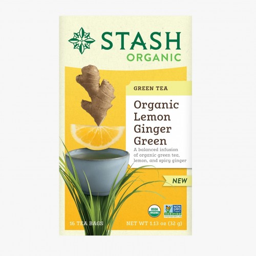 STASH Organic Lemon Ginger Green Tea (16 Tea Bags/32g)