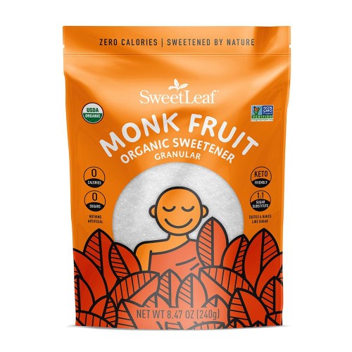 Sweet Leaf Organic Monk Fruit Sweetener 240g-A