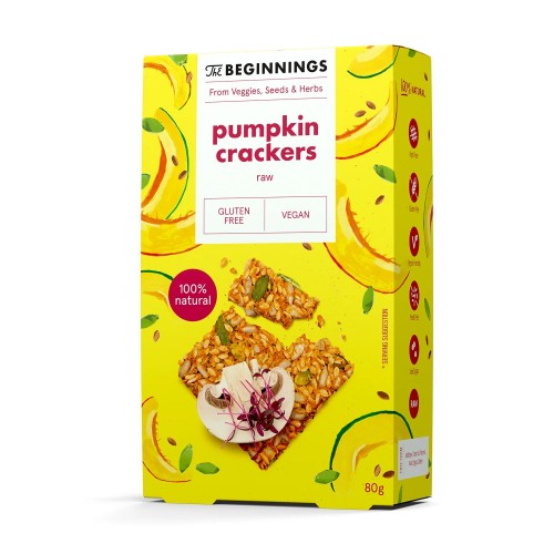 THE BEGINNINGS GF Pumpkin Crackers 80g