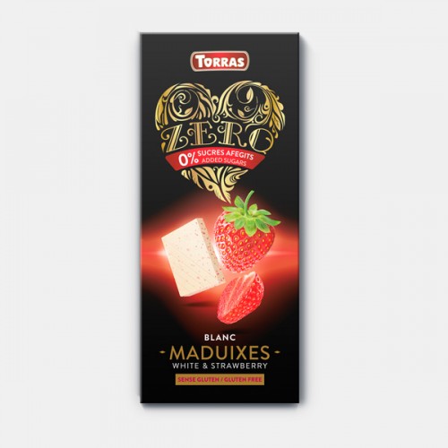 Torras White Chocolate with Strawberries 125g