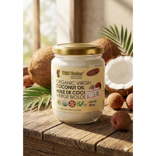 Wild Tusker Organic Cold-Pressed Coconut Oil 200ml