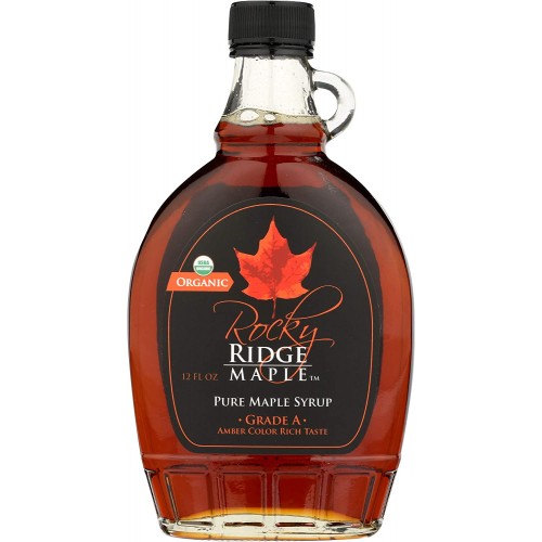 Rocky Ridge Maple Organic Syrup 354ml Amber Color Rich Taste