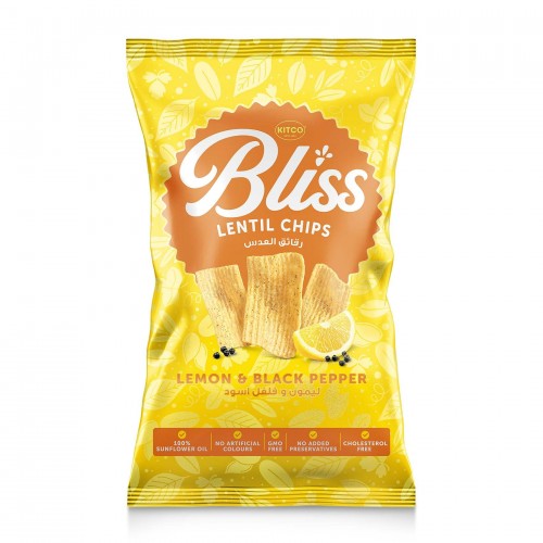 KITCO Bliss Lentils Chips with Lemon & Black Pepper (GF) 27g