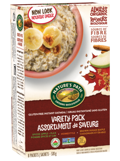 NATURES PATH Organic GF Variety Pack Oatmeal (8 Packets320g)