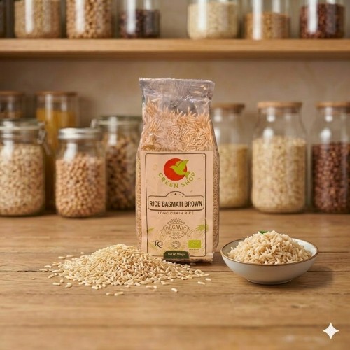 GREEN SHOP Organic Brown Rice Basmati Long Grain 500g