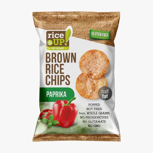 rice up GF Paprika Brown Rice Chips 60g