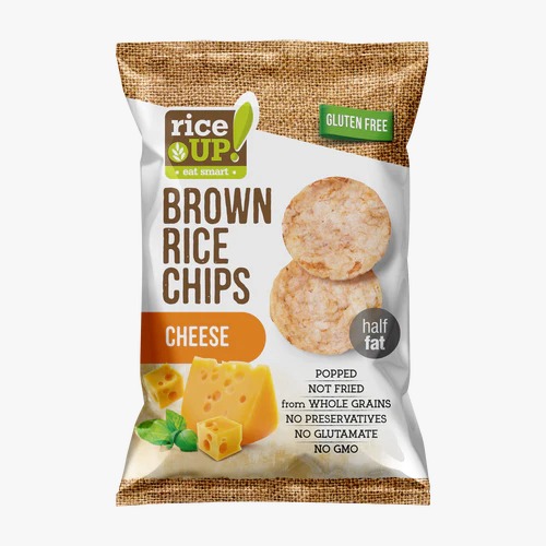 rice up GF Cheese Brown Rice Chips 60g