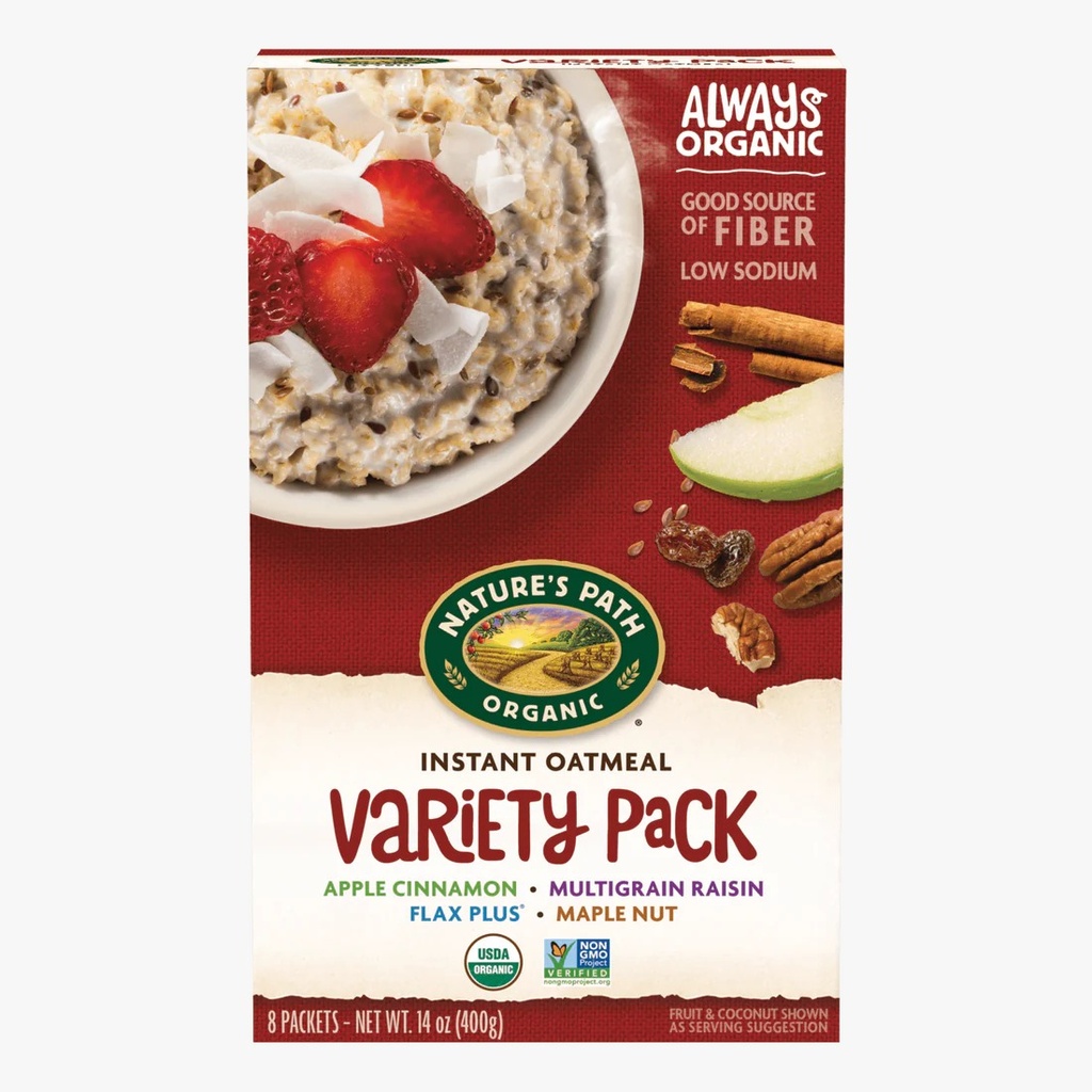 Nature's Path Organic Variety Pack Oatmeal (8 Packets 400g )