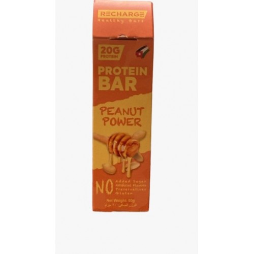 RECHARGE GF Protein Bar with Peanut Power 60g