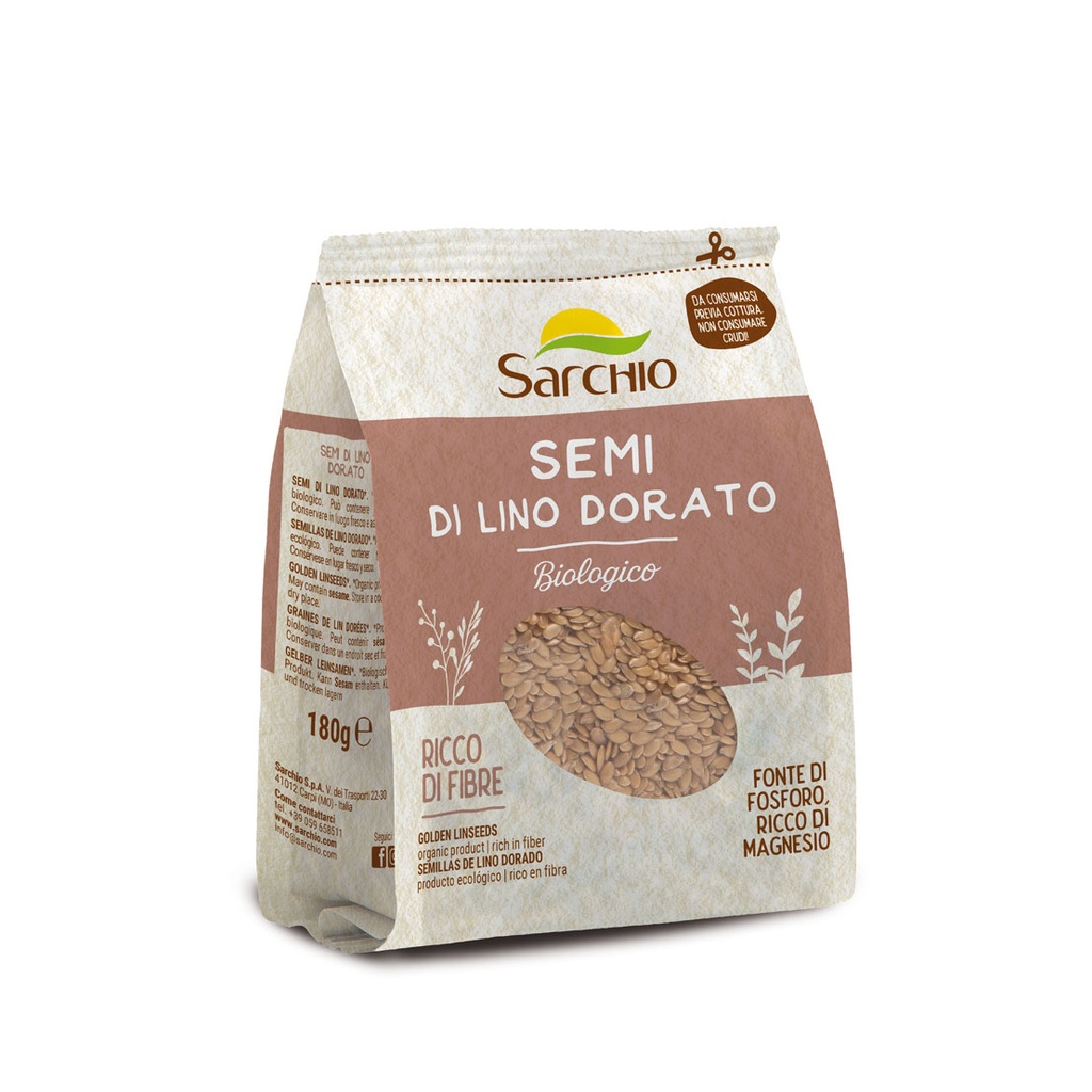 Sarchio Organic GF Golden Flaxseed 180g