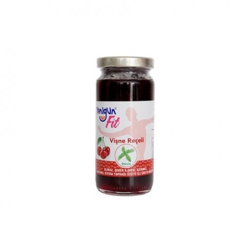 Yenigün Fit Cherry Jam with Stevia 280g