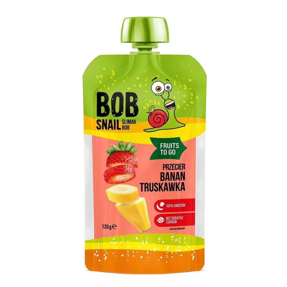 BOB SNAIL Banana-Strawberry Smoothie with No-Added-Sugar 120g