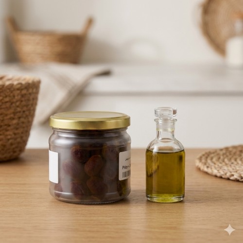 Local Rocca Black Olives with Olive Oil 300g