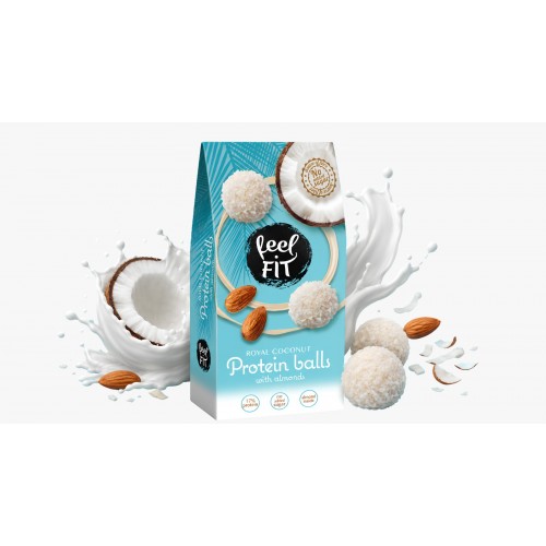 Feel Fit No-Added-Sugar Royal Coconut Protein Balls with Almonds 63g