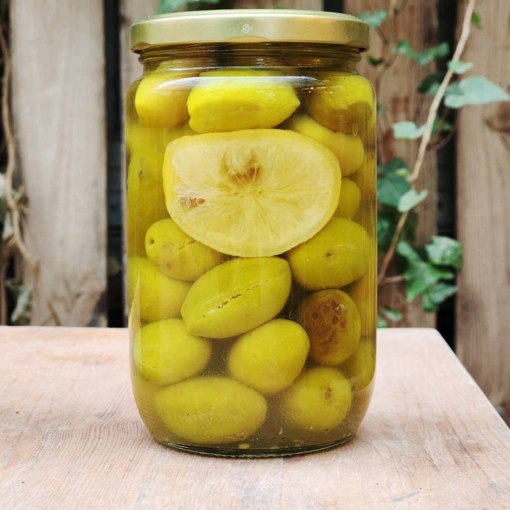 Natural Jumbo green Olive pickles 700g
