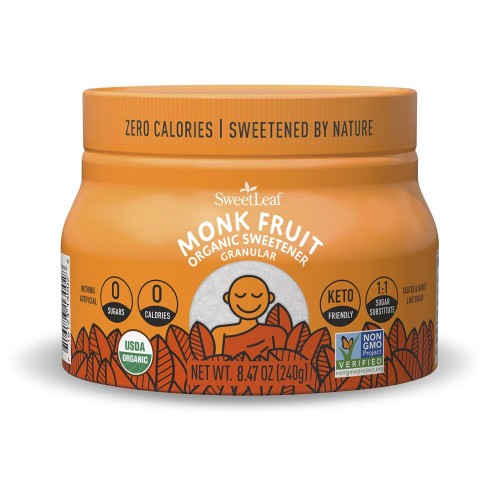 Sweet Leaf Organic Monk Fruit Sweetener 240g-B