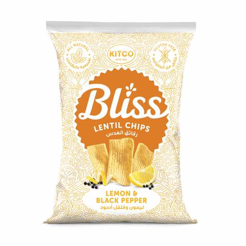 KITCO BlissLentils Chips Lemon  Black Pepper 135g