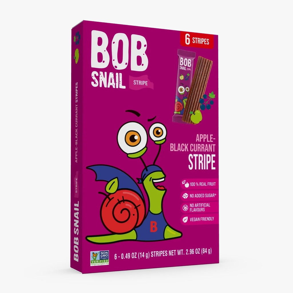 BOB SNAIL Apple-Black Currant Stripes with No-Added-Sugar 84g