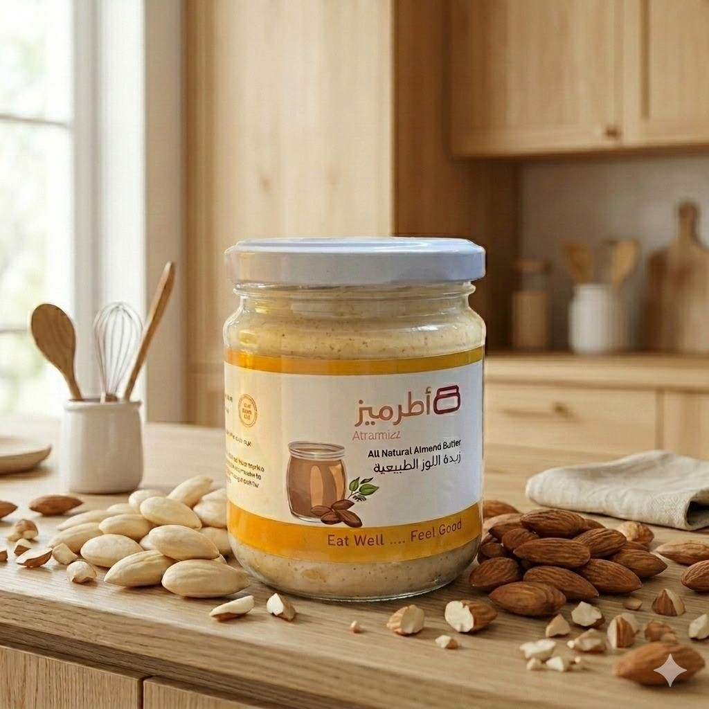 زبدة اللوز الطبيعية