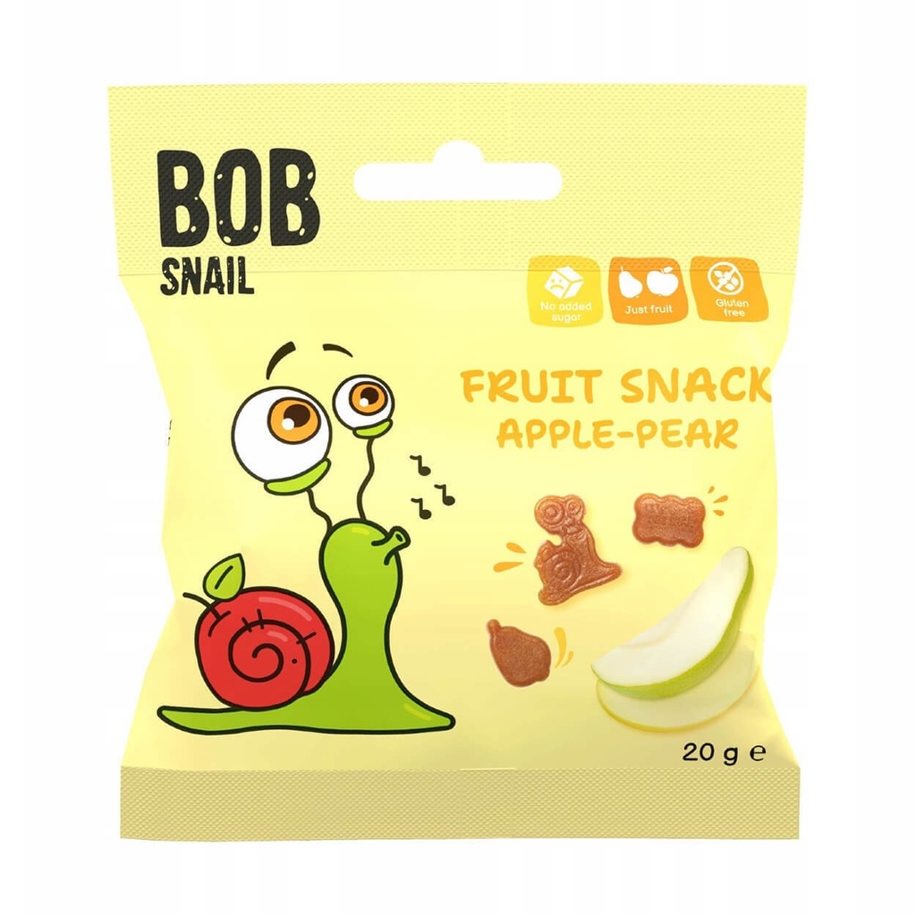 BOB GF Apple & Pear Snack 20g