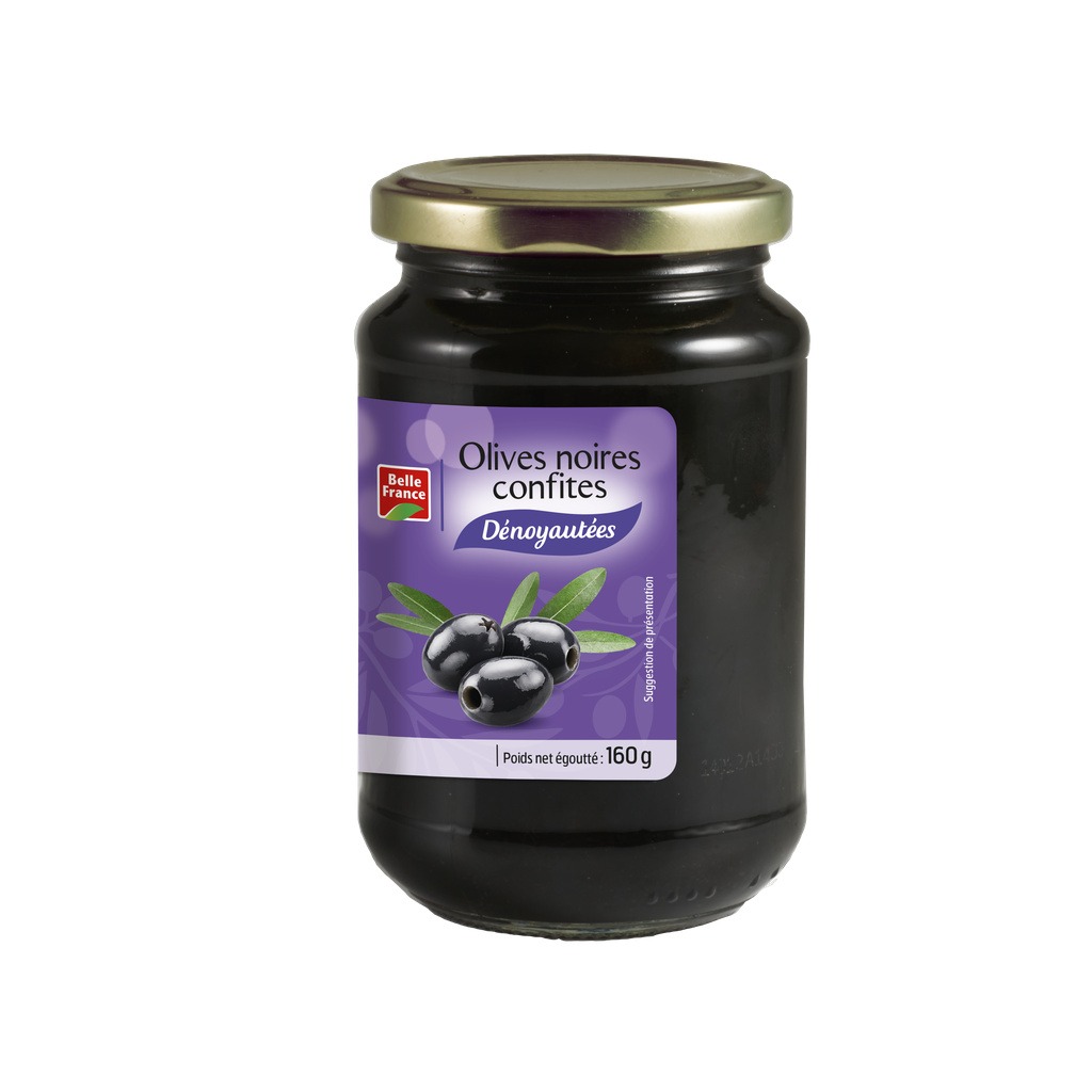 [3258561139913] Bell France Black Pitted Olives 370 g